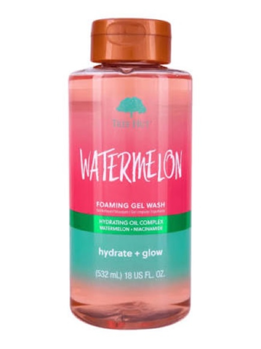 The Body Shop Watermelon Foaming Gel Wash — Pink & Green Hydrate + Glow